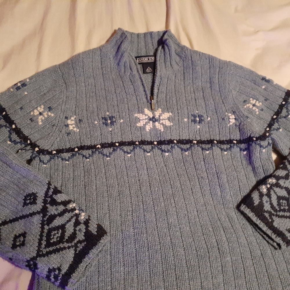 Wool quarter zip sweater